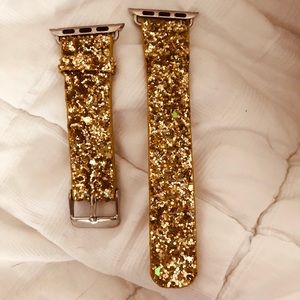 Gold glitter Apple Watch band